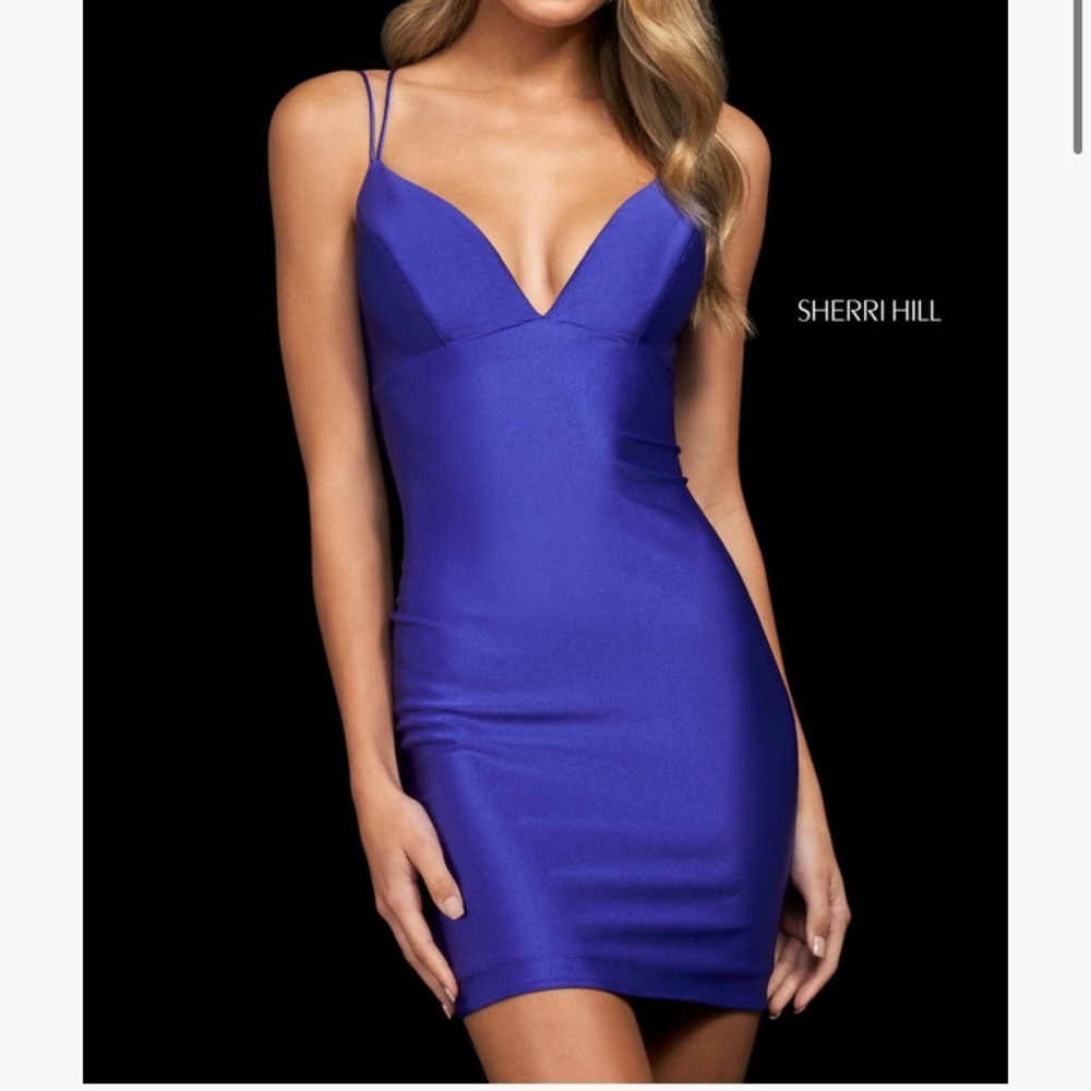 Sherri hill 54087 blush cocktail dress